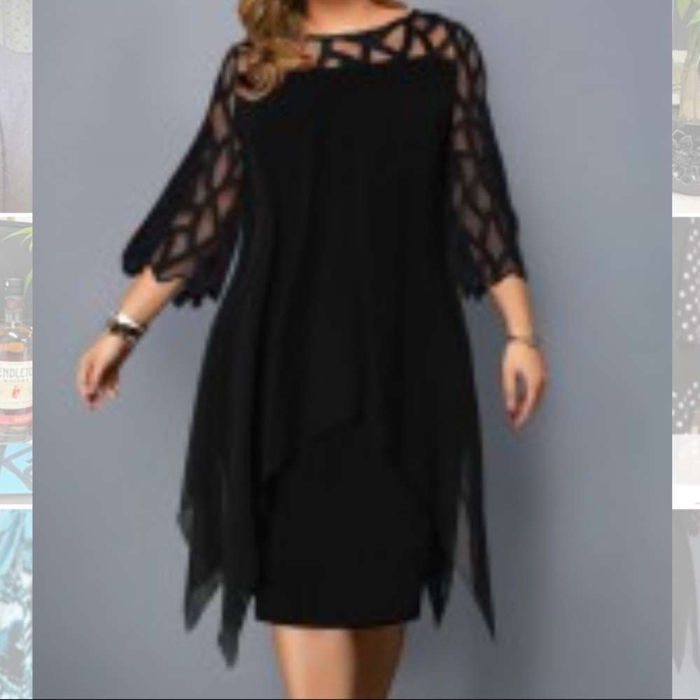 Black Decorative Sparkle Dress